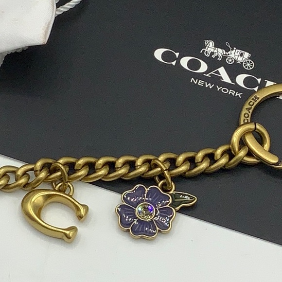 Coach bag extender chain with charms - Picture 2 of 7